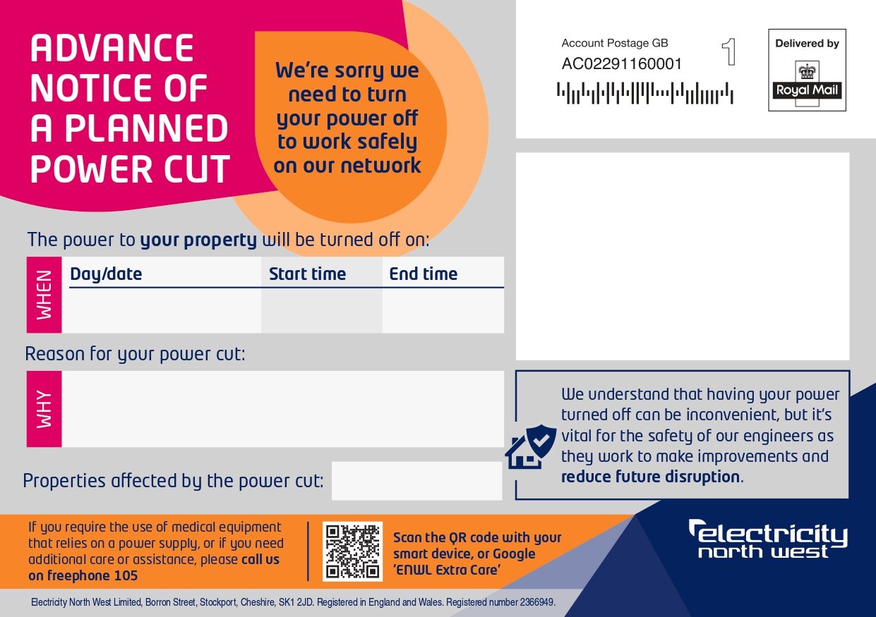 Image of a planned power cut postcard side 1.jpg